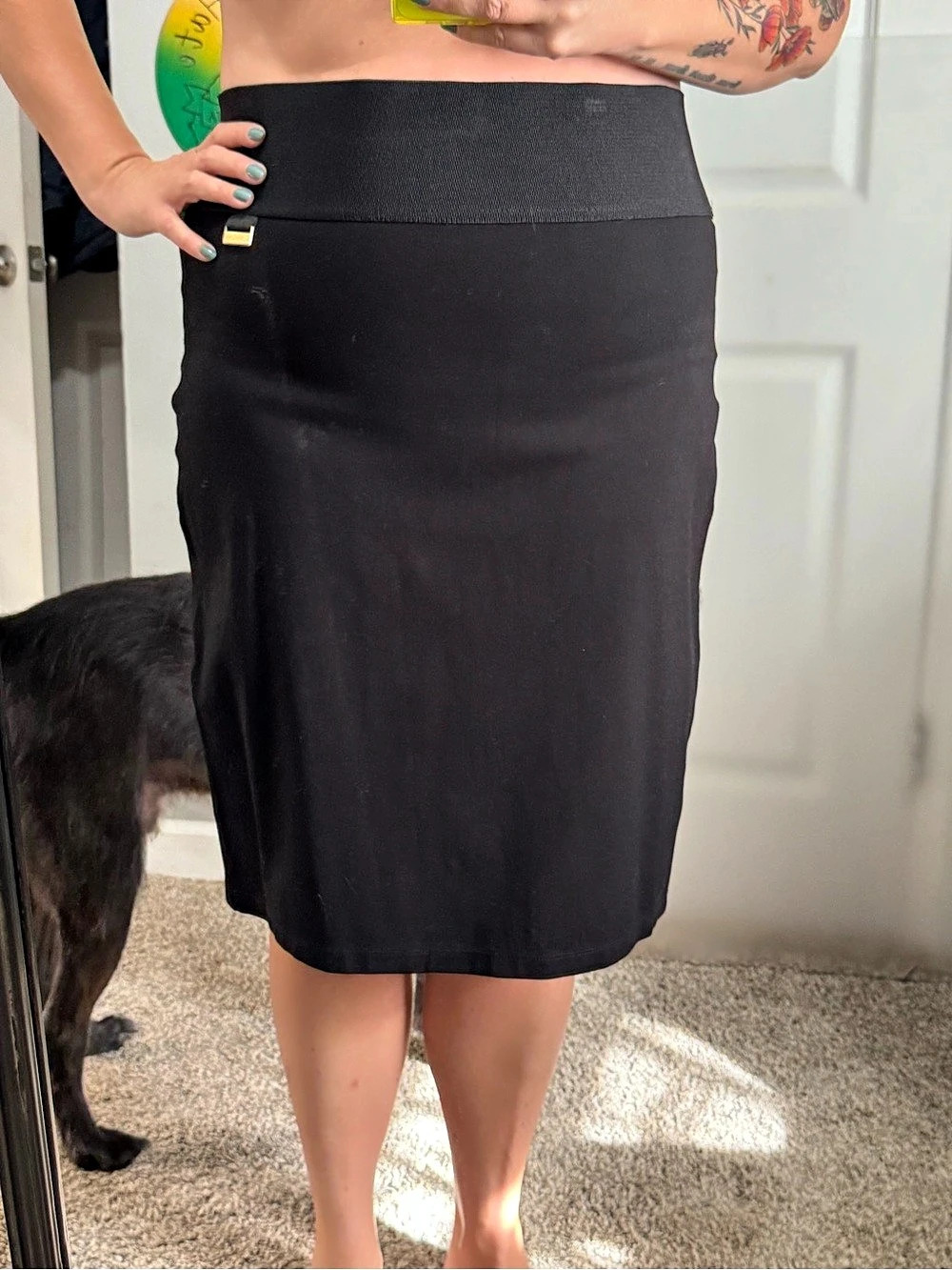 Calvin Klein Power Stretch Pencil Skirt Black XL